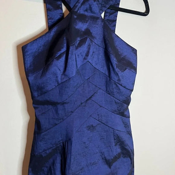 Cache Y2K navy blue high neck bodycon dress - Picture 2 of 5